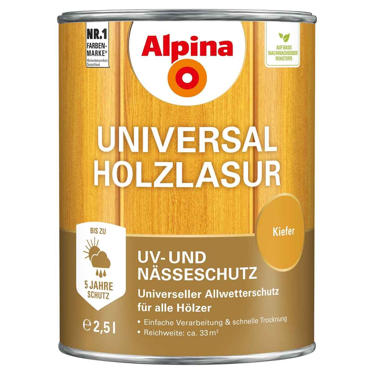 ALPINA Universal Holzlasur 2,5 l von ALDI SÜD ansehen!