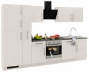 Bild 1 von Küchenzeile »Cali« mit E-Geräten und Kühl-Gefrierkombination, Breite 310 cm mit Metallgriffen