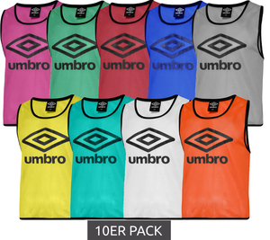10er Pack umbro Training Bib Kinder Kennzeichnungs-Shirt Fußball-Leibchen UMTK0125