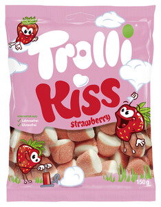 Trolli Kiss Schaum Erdbeeren 150G