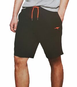 KangaROOS Herren Sweat-Shorts bequeme kurze Hose Schwarz/Orange