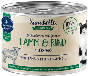 Sanabelle Nassfutter mit Lamm & Rind 195 g