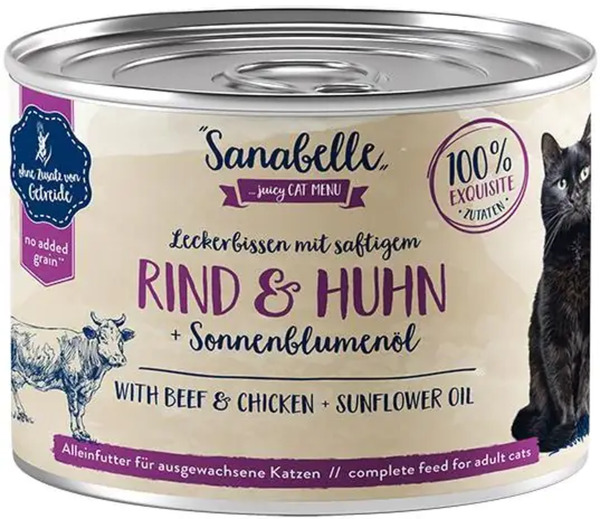 Bild 1 von Sanabelle Nassfutter mit Rind & Huhn 195 g