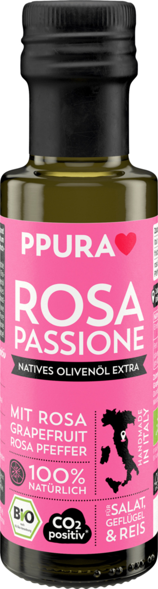 Bild 1 von PPURA natives Olivenöl extra "Rosa Passione" mit rosa Grapefruit & rosa Pfeffer