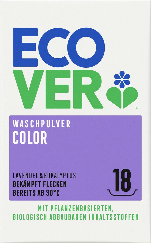 Bild 1 von Ecover Color Waschpulver Lavendel & Eukalyptus 1,35KG 18WL