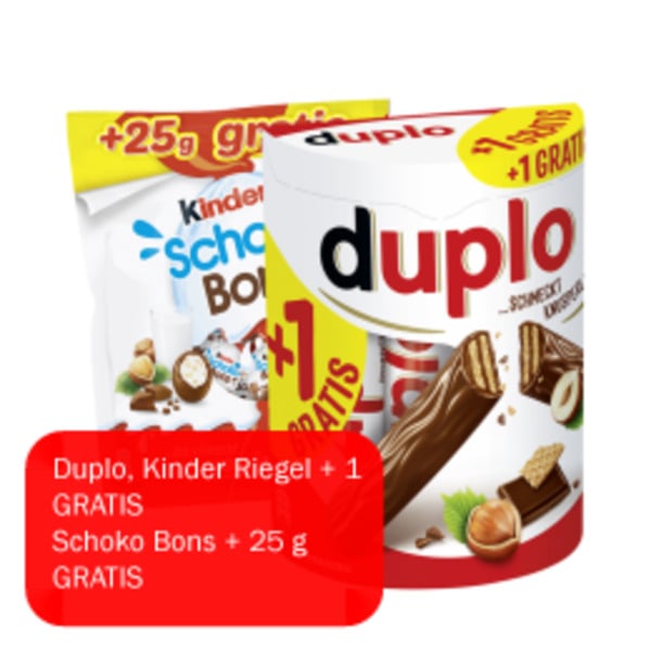 Bild 1 von Duplo, Kinder Riegel oder Schoko Bons