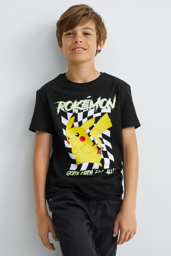 Bild 1 von C&A Pokémon-Kurzarmshirt, Schwarz, Größe: 176
