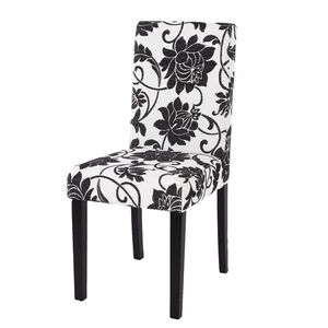 Esszimmerstuhl Littau, Küchenstuhl Stuhl, Stoff/Textil ~ jacquard schwarz, dunkle Beine