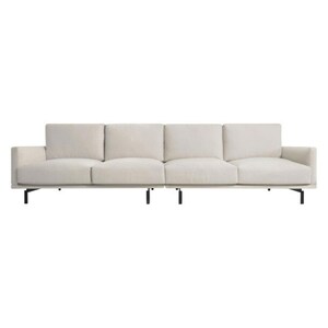 Kave Home Sofa GALENE 4-Sitzer 414 cm beige - Mit Rückenpolsterung - Polyurethanschaum - Chenillebezug - modern - Breite 414 cm - Big Sofa