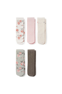 C&A Multipack 5er-Rosen-Baby-Socken mit Motiv, Weiß, Größe: 21-23