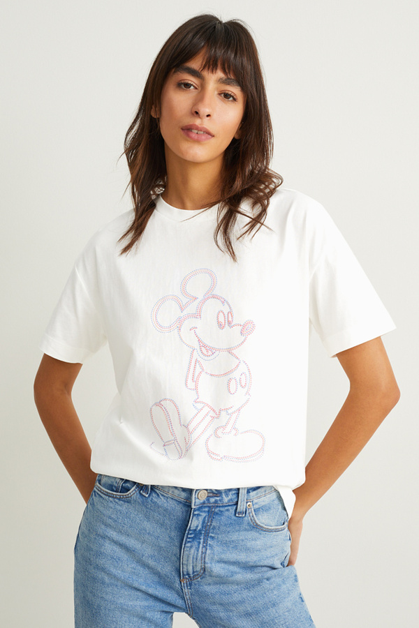 Bild 1 von C&A T-Shirt-Micky Maus, Weiß, Größe: XS