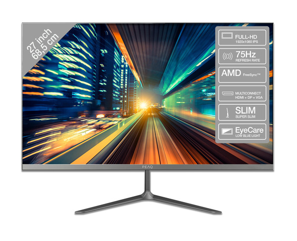 Bild 1 von PEAQ PMO S271-IFC 27 Zoll Full-HD Monitor (5 ms Reaktionszeit, 75 Hz)