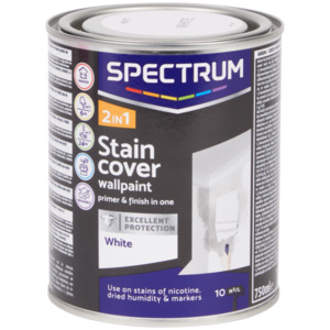 Spectrum Wandfarbe 2-in-1 Stain Cover White