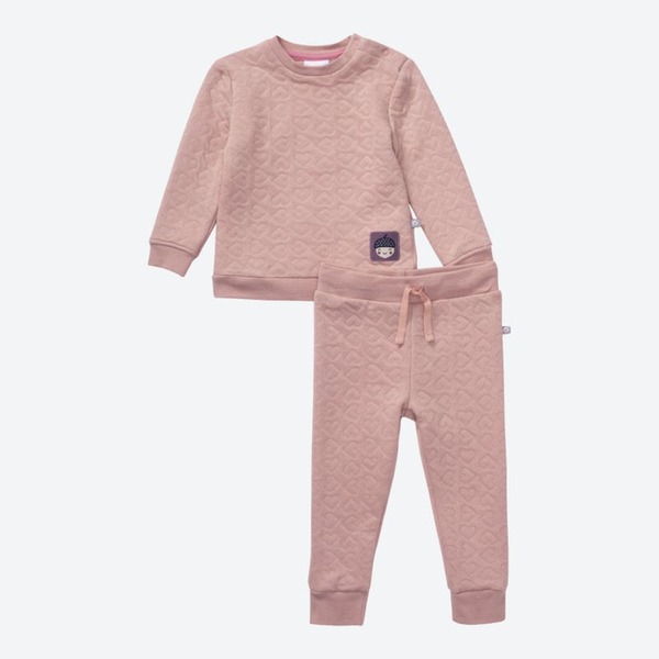 Bild 1 von Baby-Mädchen-Set mit Herz-Struktur-Muster, 2-teilig