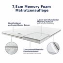 Bild 2 von Topper Matratzentopper, 90/140/160/180 x 200 cm Matratzenauflage, BedStory, 7.5 cm hoch, mit Bezug, Gel Kaltschaum Topper