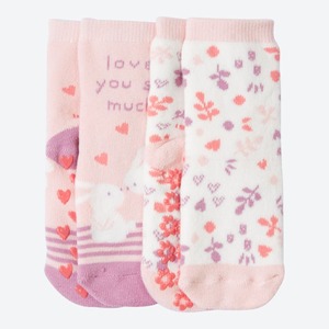 Baby-Mädchen-ABS-Socken, 2er-Pack