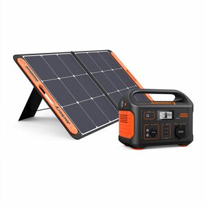 Jackery Stromgenerator Solargenerator 500, 518WH Powerstation mit SolarSaga 100W Solarpanel, 1,00 in kW, (2-tlg), tragbar für Camping Outdoor