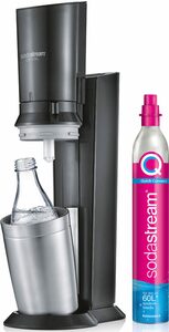 SodaStream Wassersprudler Crystal 3.0, (3-tlg), mit Quick Connect CO2-Zylinder und 1x Glaskaraffe 0,7 L