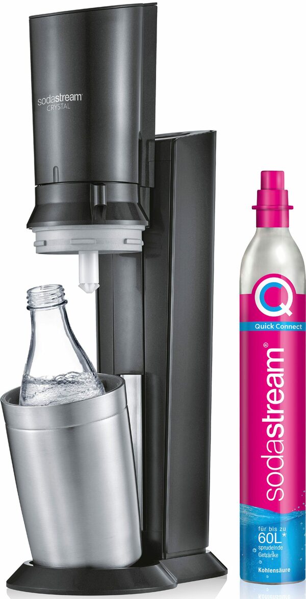Bild 1 von SodaStream Wassersprudler Crystal 3.0, (3-tlg), mit Quick Connect CO2-Zylinder und 1x Glaskaraffe 0,7 L
