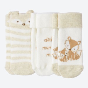 Baby-Jungen-Frottee-Socken, 3er-Pack