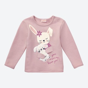 Baby-Mädchen-Sweatshirt mit Hasen-Applikation