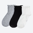 Bild 1 von Damen-Kurzschaft-Socken mit hübschem Bündchen, 3er-Pack