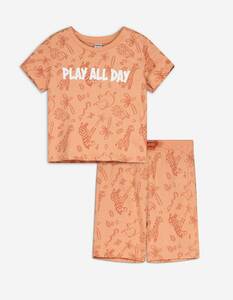 Baby Set aus T-Shirt und Hose - Allover-Print