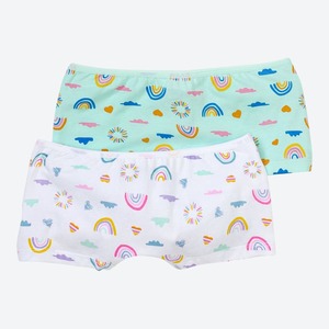 Mädchen-Panty mit Regenbogen-Design, 2er-Pack