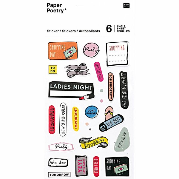 Bild 1 von Paper Poetry Sticker Organisation 6 Blatt