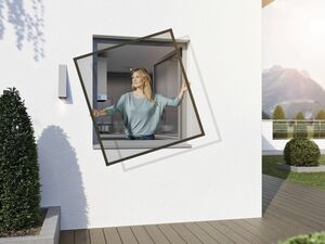 wip Insektenschutz für Fenster 130 x 150 cm, braun