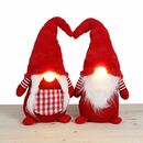 Bild 4 von Weihnachts-Wichtel-Frau mit leuchtender LED-Nase 56cm Rot