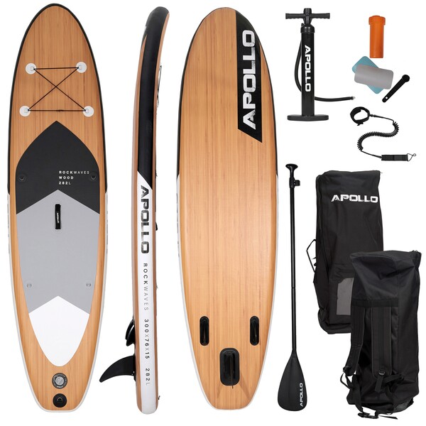 Bild 1 von Apollo Aufblasbares Stand Up Paddle Board SUP - Wood