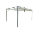 Bild 1 von CHILLROI Outdoor Aluminium Pavillon/Pergola 17,67 m² mit verstellbarem Sonnensegel grau / weiss