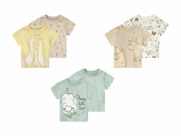 Bild 1 von lupilu® Baby T-Shirts, 2 Stück, aus reiner Bio-Baumwolle