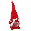 Bild 3 von Weihnachts-Wichtel-Frau mit leuchtender LED-Nase 56cm Rot