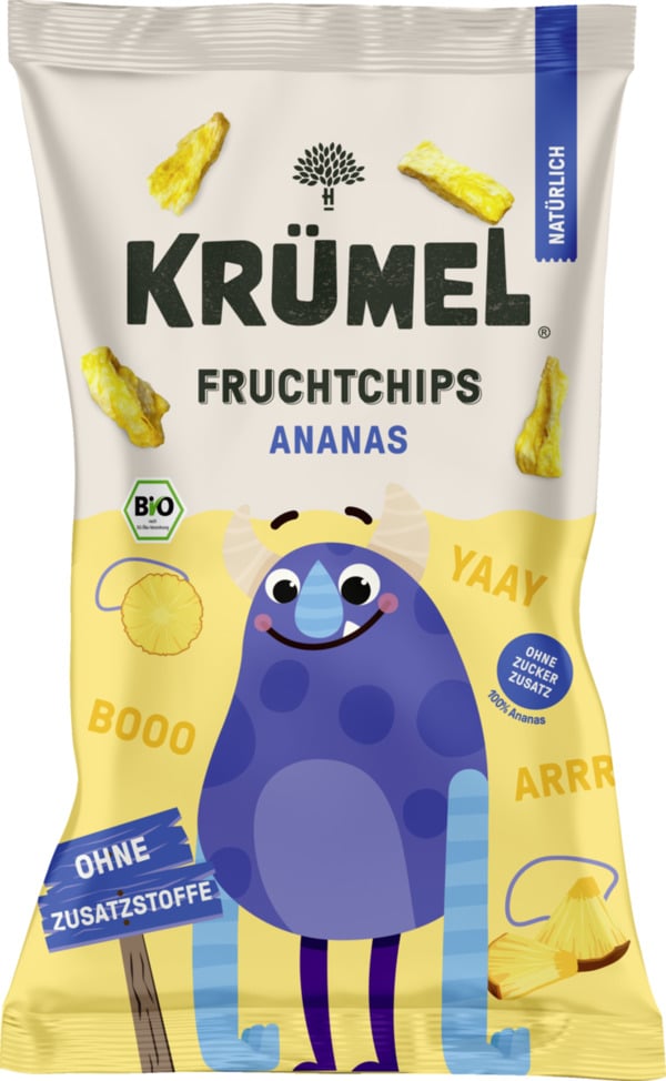 Bild 1 von Krümel Bio Fruchtchips Ananas