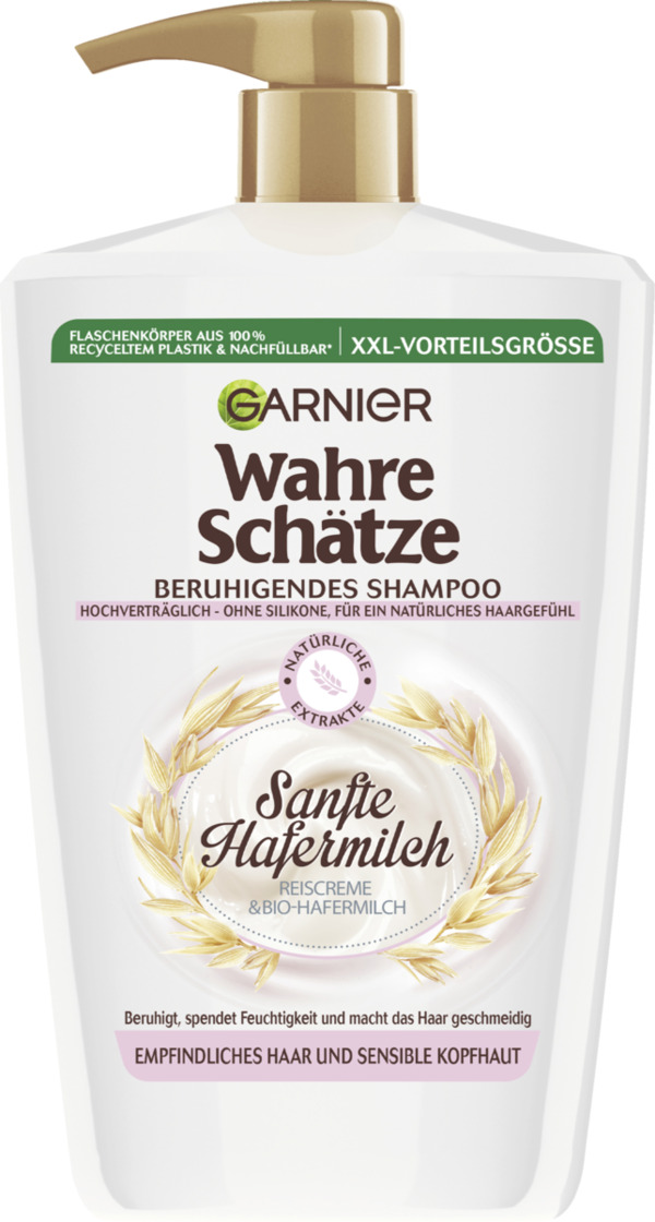 Bild 1 von Garnier Wahre Schätze Beruhigendes Shampoo sanfte Hafermilch