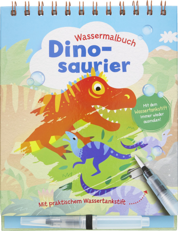 Bild 1 von IDEENWELT Wassermalbuch Dinosaurier
