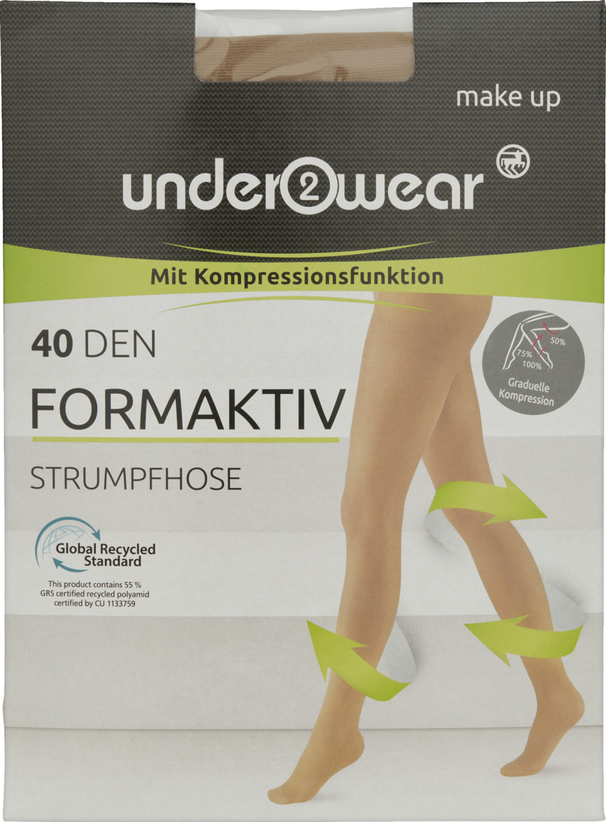 Bild 1 von under2wear Stützstrumpfhose 40 DEN, Make-up, Gr. 44/46