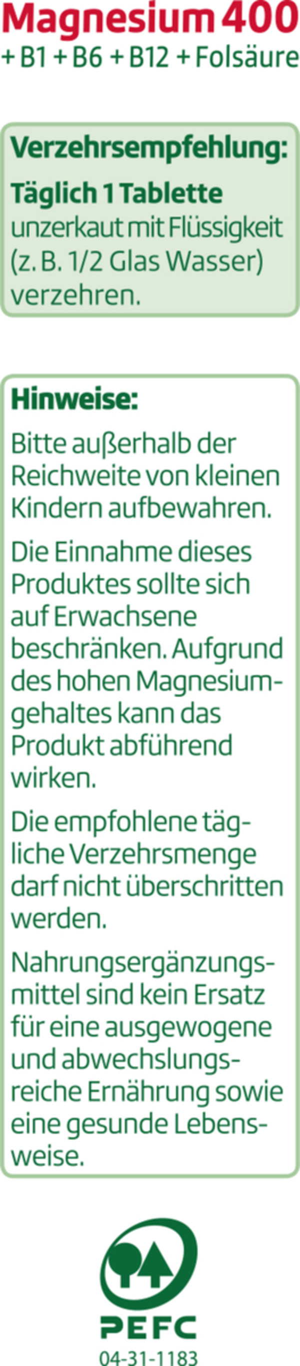 Bild 3 von altapharma Magnesium 400 5.54 EUR/100 g