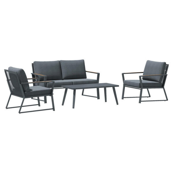 Bild 1 von Outsunny Loungeset dunkelgrau Aluminium B/H/T/L: ca. 72x79x80x62 cm