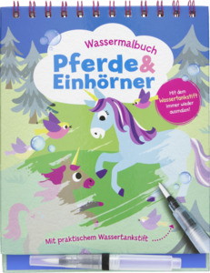 IDEENWELT Wassermalbuch Pferde/Einhörner