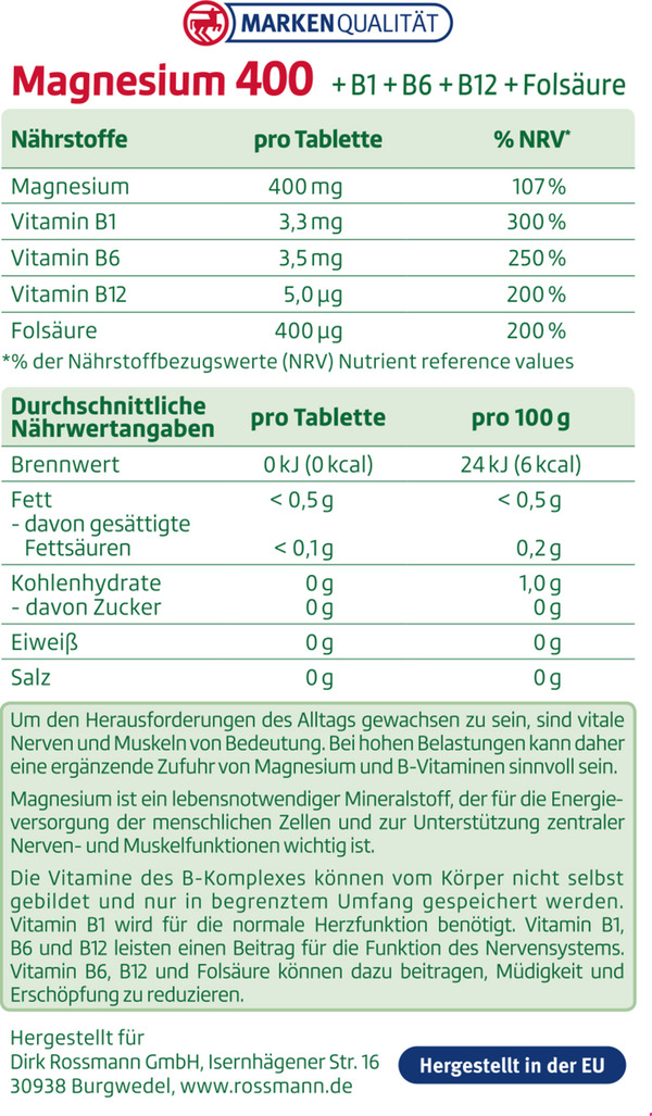 Bild 4 von altapharma Magnesium 400 5.54 EUR/100 g