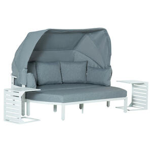Outsunny Lounge-Sofaset weiß Aluminium B/T: ca. 180x71 cm