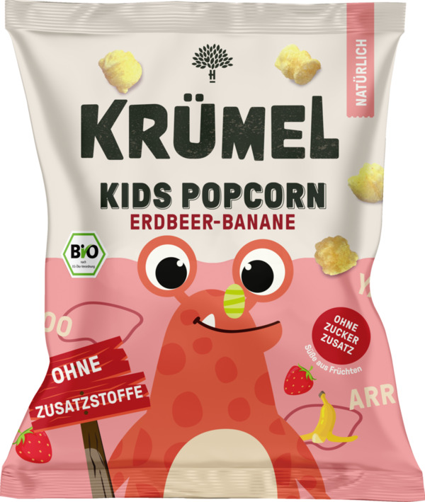 Bild 1 von Krümel Bio Kids Popcorn Banane-Erdbeere