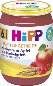 HiPP Bio Frucht & Getreide Himbeere in Apfel mit Dinkel 0.50 EUR/100 g (6 x 190.00g)