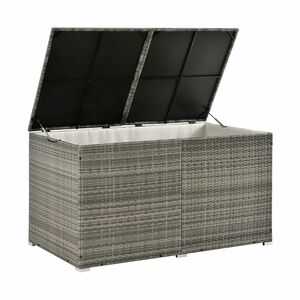 Juskys Polyrattan Auflagenbox Ikaria 950 L mit Deckel & Innenplane – Garten Kissenbox Gartenbox