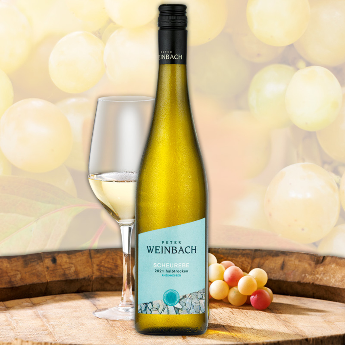 Bild 1 von Peter Weinbach Scheurebe QbA halbtrocken 0,75l