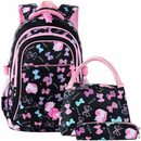 Bild 3 von GelldG Schulrucksack Rucksack Schulrucksack Mädchen 3 STK mit Lunchtasche Federmäppchen