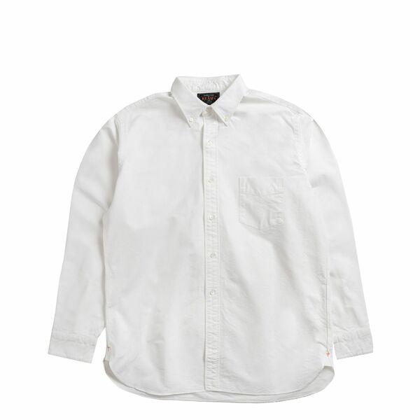 Bild 1 von BEAMS Plus Herren Langarm-Hemd gerades American Oxford-Shirt mit Button-Down-Kragen Weiß